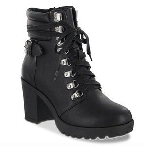 MIA Annamaria Heeled Black Bootie with Zipper